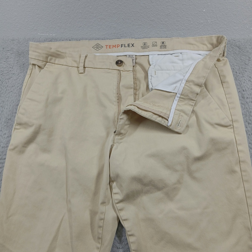 St. John's Bay Chino Pants Men's 38x32 TempFlex Comfort Stretch Khaki - Picture 8 of 12